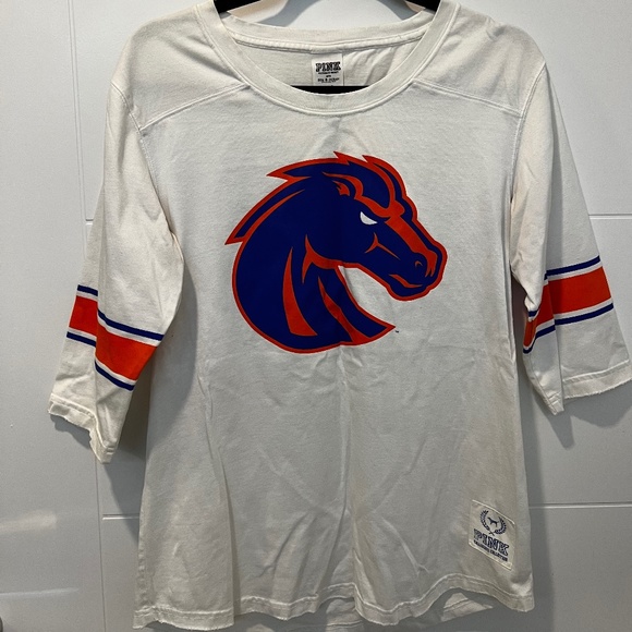 PINK Victoria Secret Boise State Bronco Jersey Shirt, Size Small - Picture 1 of 3